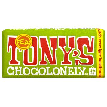 Шоколад молочний з начинкою з лісових горіхів Тоніс Tonys hazelnut 180g 15шт/ящ