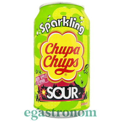 Напиток газированный кислинка яблоко Чупа Чупс Chupa Chups sour 345ml 24шт/ящ