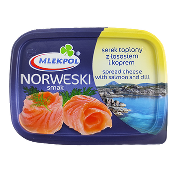 Крем-сир плавлений із лососем норвезький Млекпол Mlekpol norweski 150g 12шт/ящ