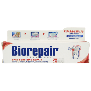 Зубна паста для чутливих зубів Біоріпеа Biorepair fast sensitive repair 60ml 12шт/ящ