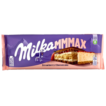 Шоколад чізкейк полуниця Мілка Milka mmMax strawberry 300g 12шт/ящ