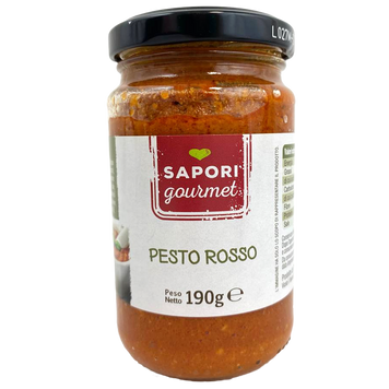 Соус песто гурме красное Сапори Sapori gourmet rosso 190g 12шт/ящ