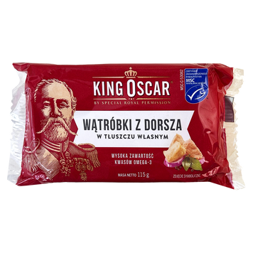 Печінка тріски у власному жирі Кінг Оскар King Oscar 115g 12шт/ящ