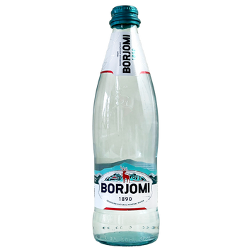 Вода газована мінеральна лікувальна-столова (скло) Боржомі Borjomi 500ml 12шт/ящ