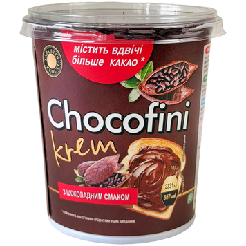 Шоколадна паста какао (Україна) Чокофіні Chocofini 400g 12шт/ящ