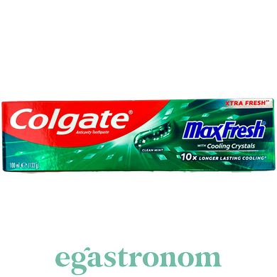 Зубна паста освіжаюча Колгейт Colgate max fresh cooling crystals clean mint 100ml 12шт/ящ