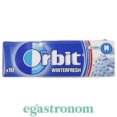 Жевательная резинка зимняя свежесть (без сахара) Орбит Orbit winterfresh 14g 30шт/пач