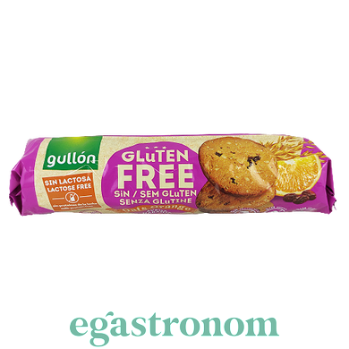 Овсяное печенье с апельсином без глютена и лактозы Гуллон Gullon gluten free 180g 12шт/ящ