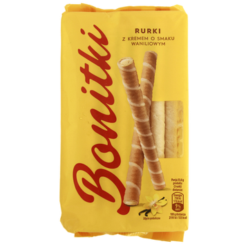 Вафельні трубочки ванільні рурки Бонітки Bonitki wanilla 280g 12шт/ящ