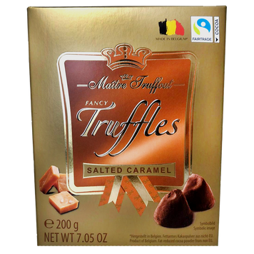 Цукерки трюфелі солена карамель Маітре Maitre Truffaut salted caramel 200g 15шт/ящ