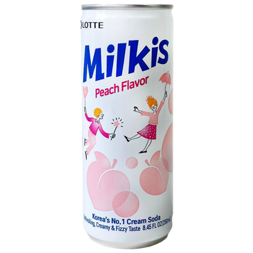 Напиток негазированный молочный персик Милкис Milkis peach ж/б 250ml 30шт/ящ