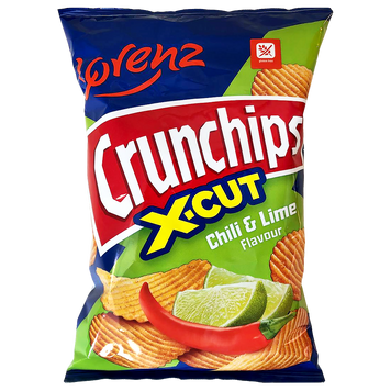 Чипси рифлені чілі та лайм Лоренц Lorenz crunchips 75g 12шт/ящ