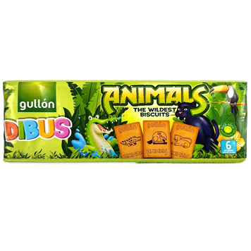 Печиво бісквіт дикі тварини Гуллон Gullon dibus animals 200g 42шт/ящ