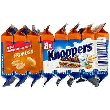 Вафлі з подрібненим арахісом Кноперс Knoppers 8*25g 16пач/ящ