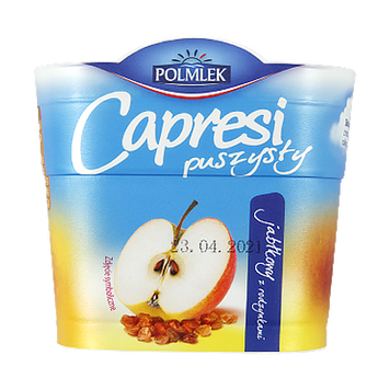 Сыр сливочный яблоко и изюм Капрези Capresi puszysty 150g 12шт/ящ