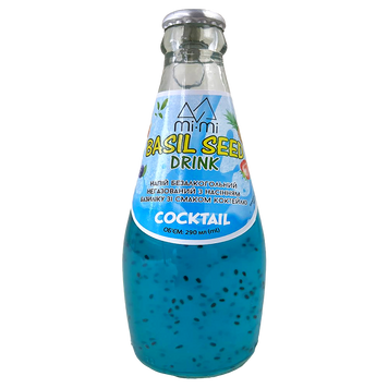 Напій з насінням базиліка зі смаком коктейлю Мі-Мі Дрінк Mi-Mi Drink cocktail 290ml 24шт/ящ