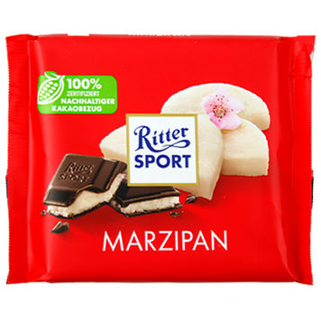 Шоколад Ріттер Спорт марципан Ritter Sport marzipan 100g 12шт/ящ
