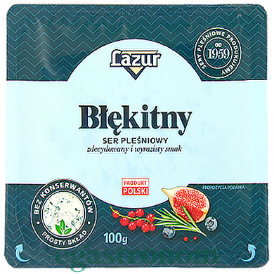 Сир блакитний з пліснявою Лазур Lazur blekitny 100g 10шт/ящ