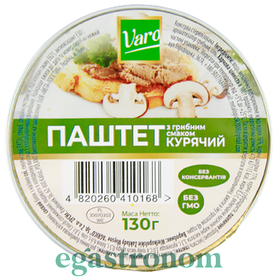 Паштет куриный с грибным вкусом Варо Varo 130g 12шт/ящ