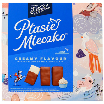Цукерки пташине молоко вершковий смак Е. Ведель E. Wedel creamy flavour 340g 18шт/ящ