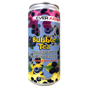 Напій слабогазований лохина та ожина бабл ті Евер Еід Ever Aid bubble tea ж/б 330ml 12шт/ящ