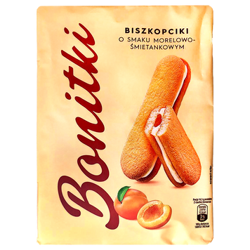 Печиво бісквітне з вершково-абрикосовою начинкою Бонітки Bonitki 170g 16шт/ящ