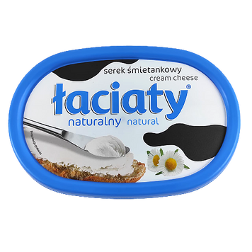 Крем-творог натуральная Лациата Łaciaty 135g 12шт/ящ