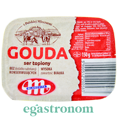 Крем-сир плавлений гауда Млековіта Mlekovita gouda 150g 12шт/ящ