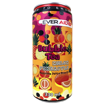 Напій слабогазований диня та ананас бабл ті Евер Еід Ever Aid bubble tea ж/б 330ml 12шт/ящ