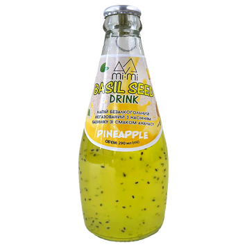 Напій з насінням базиліка зі смаком ананасу Мі-Мі Дрінк Mi-Mi Drink pineapple 290ml 24шт/ящ