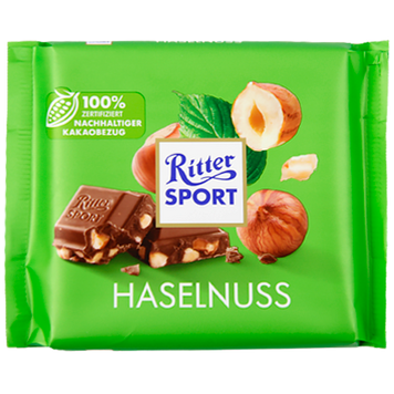 Шоколад Ріттер Спорт фундук Ritter Sport hazelnuts 100g 12шт/ящ