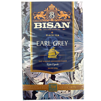 Чай чорний ерл грей Бісан Bisan earl grey 100g 16шт/ящ