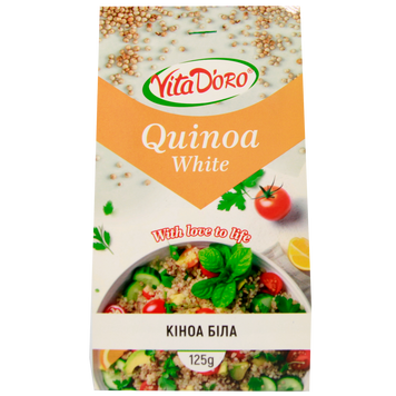 Кіноа біла ВітаДоро VitaDoro quinoa white 125g 6шт/уп 6уп/ящ
