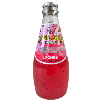 Напій з насінням базиліка зі смаком лічі Мі-Мі Дрінк Mi-Mi Drink lychee 290ml 24шт/ящ