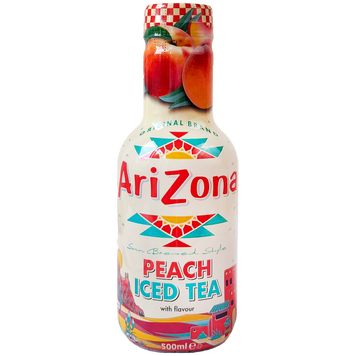Холодний чай зі смаком персика Арізона Arizona iced tea peach 500ml 6шт/ящ