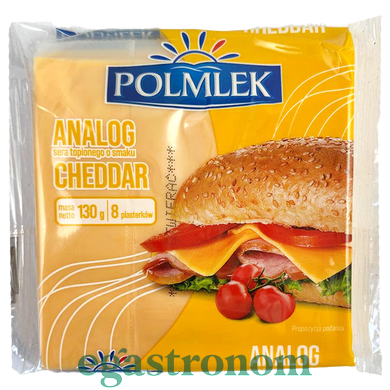 Сир тостовий чеддер Полмлек Polmlek cheddar 130g 26шт/ящ