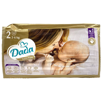 Підгузники розмір 2 Дада Dada extra care (3-6kg) 44szt 4шт/ящ