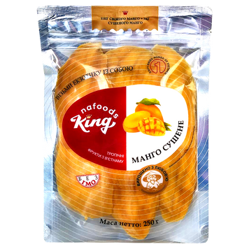 Манго сушене Кінг King 250g 72шт/ящ