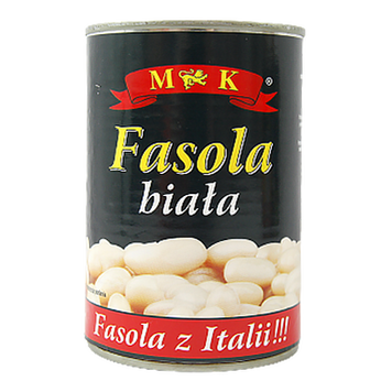 Квасоля біла консервована MK fasola biala 400g/240g 12шт/ящ