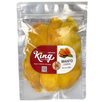 Манго сушеное Кинг King 250g 80шт/ящ