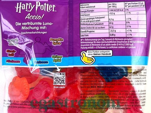 Желейки Гаррі Потер Луна Харібо Haribo Harry Potter Luna Lovegоod 160g 40шт/ящ