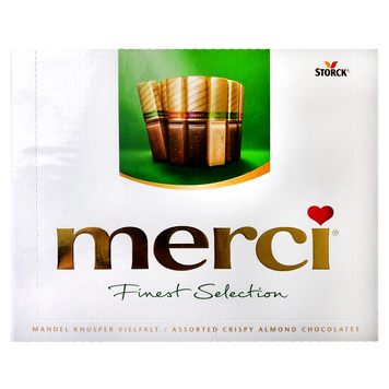 Цукерки горіхове асорті Мерсі Merci 250g 10шт/ящ