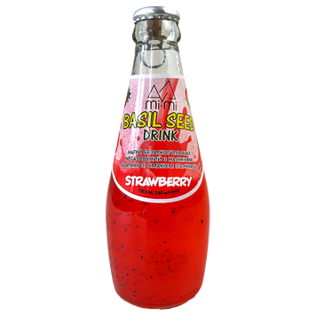 Напій з насінням базиліка зі смаком полуниці Мі-Мі Дрінк Mi-Mi Drink strawberry 290ml 24шт/ящ