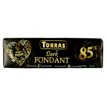 Шоколад чорний 85% (без цукру та глютену) Торрас Torras dark fondant 85% 250g 15шт/ящ