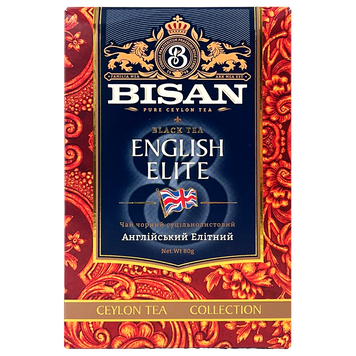 Чай чорний англійський елітний Бісан Bisan english elite 80g 24шт/ящ