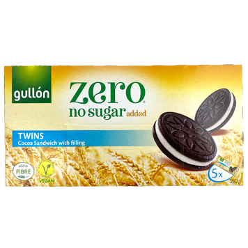 Печиво какао з кремом (без цукру, веган) Гуллон Gullon twins 210g 10шт/ящ