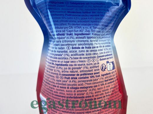 Сок Капризон вишня гранат Capri-Sun kirsche granatapfel 330g*15шт/ящ