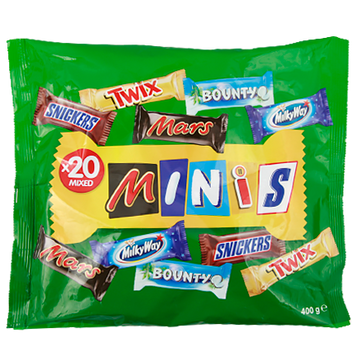 Цукерки мікс Мініс Minis 400g 20шт/ящ