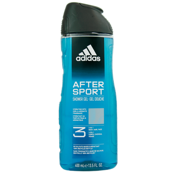 Шампунь-гель для душа мужской 3в1 Адидас Adidas After Sport 400ml 12шт/ящ