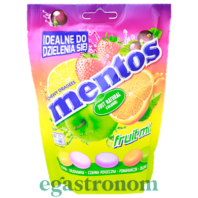 Драже Ментос фрукты Mentos fruit 140g 7шт/ящ